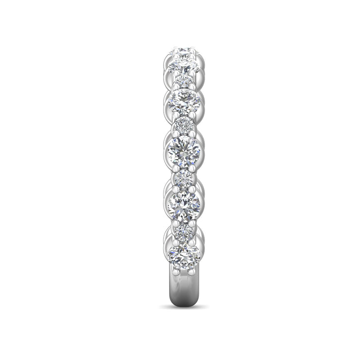 Platinum White Channel/Shared Prong Wedding Band from the Channel/Shared Prong collection - DWBSP12-1_PlatW