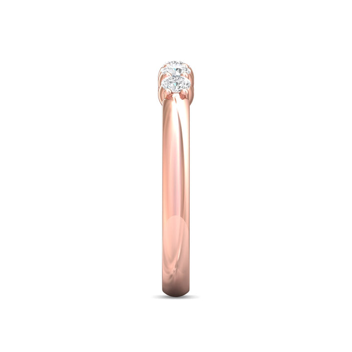 14K Gold Pink Channel/Shared Prong Wedding Band from the Channel/Shared Prong collection - DWBSP1-.35_14KP