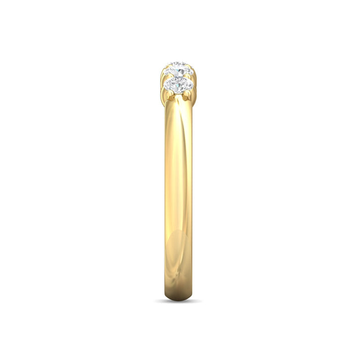 18K Gold Yellow Channel/Shared Prong Wedding Band from the Channel/Shared Prong collection - DWBSP1-.35_18KY