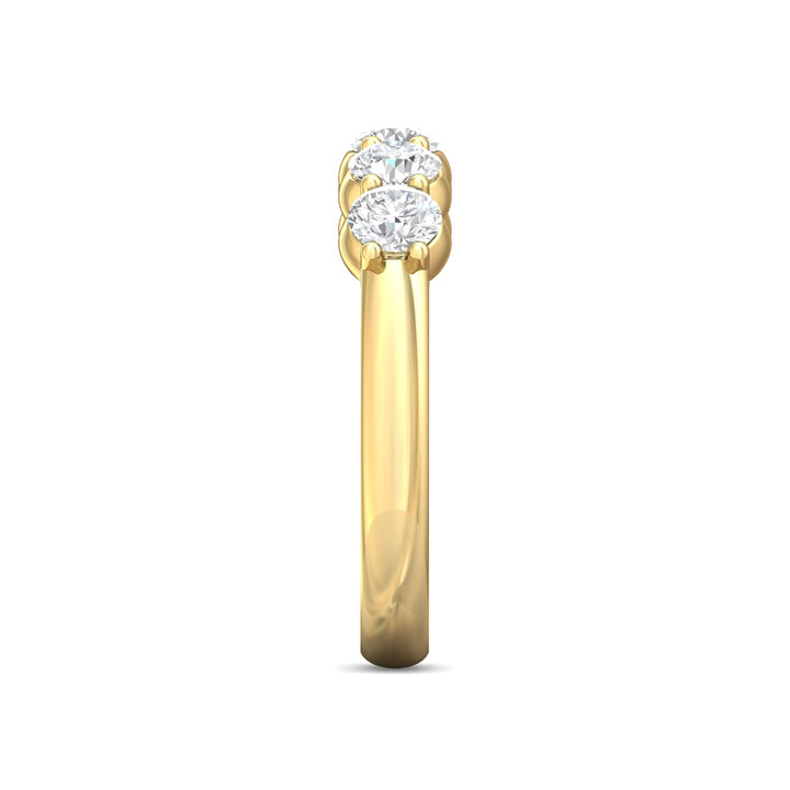 14K Gold Yellow Channel/Shared Prong Wedding Band from the Channel/Shared Prong collection - DWBSP1-1.00_14KY