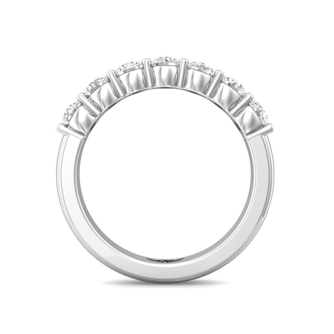 18K Gold White Channel/Shared Prong Wedding Band from the Channel/Shared Prong collection - DWBSP2-1.00_18KW