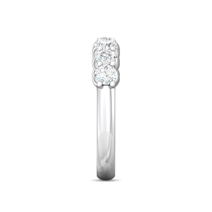 Channel/Shared Prong Wedding Band from the Channel/Shared Prong collection