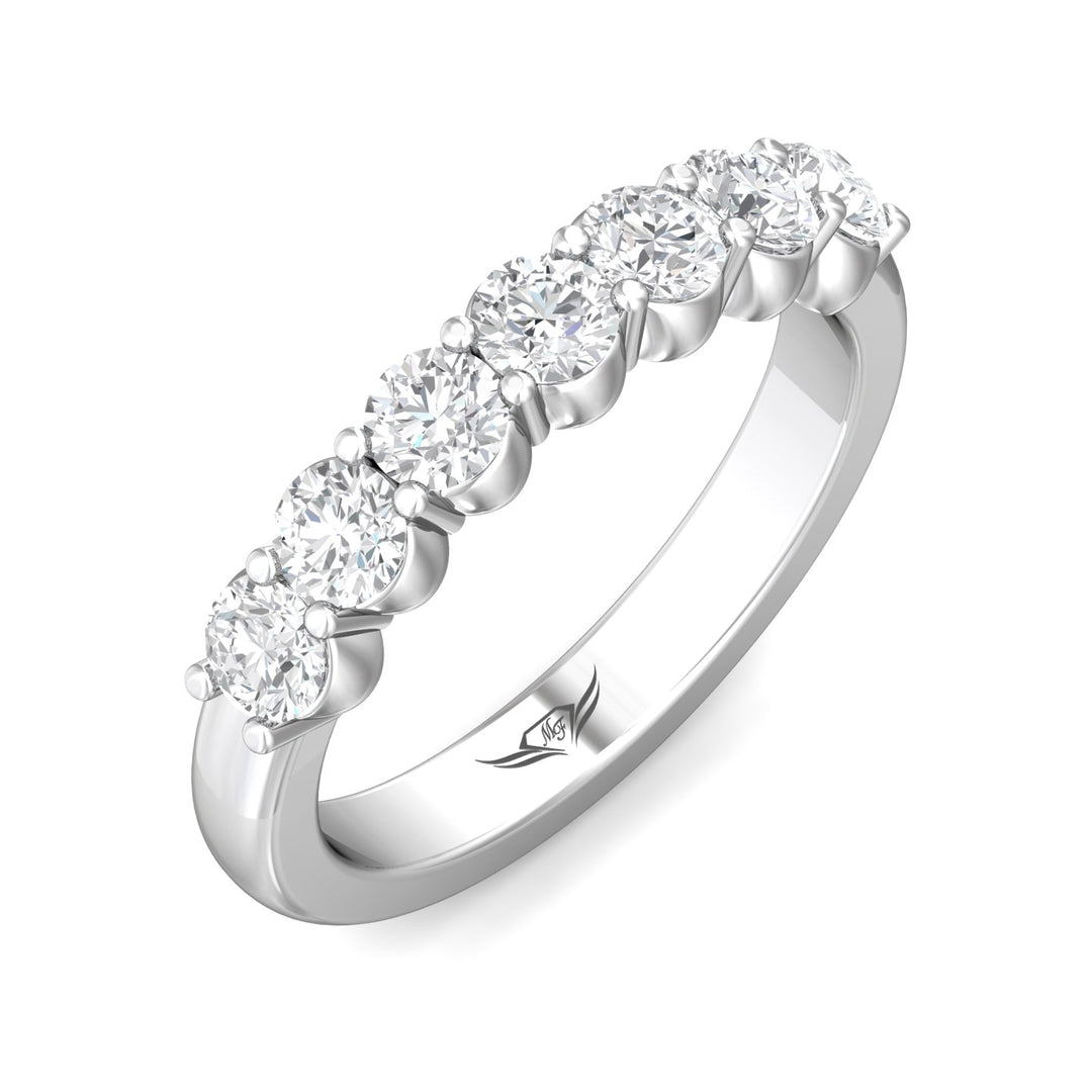 Channel/Shared Prong Wedding Band from the Channel/Shared Prong collection