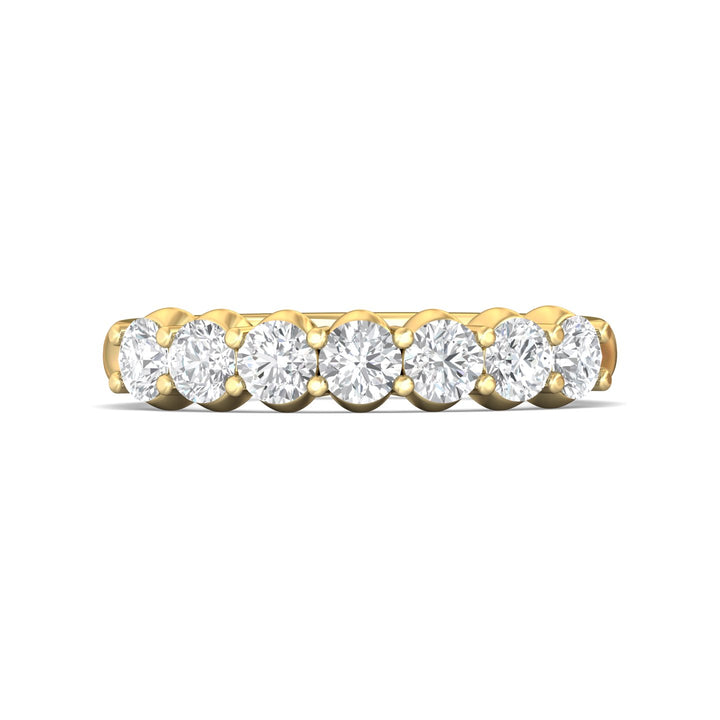 14K Gold Yellow Channel/Shared Prong Wedding Band from the Channel/Shared Prong collection - DWBSP2-1.00_14KY