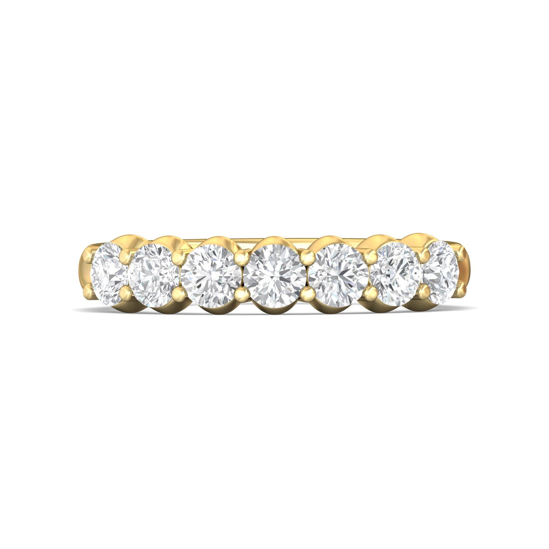 18K Gold Yellow Channel/Shared Prong Wedding Band from the Channel/Shared Prong collection - DWBSP2-1.00_18KY
