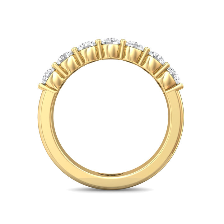 14K Gold Yellow Channel/Shared Prong Wedding Band from the Channel/Shared Prong collection - DWBSP2-1.00_14KY