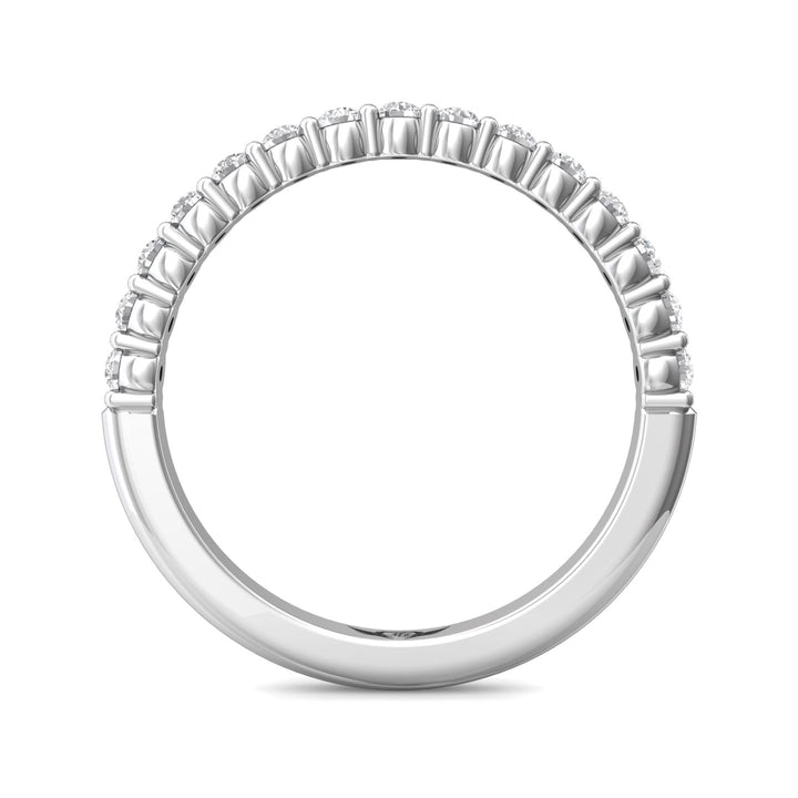 Platinum White Channel/Shared Prong Wedding Band from the Channel/Shared Prong collection - DWBSP3-.35_PlatW