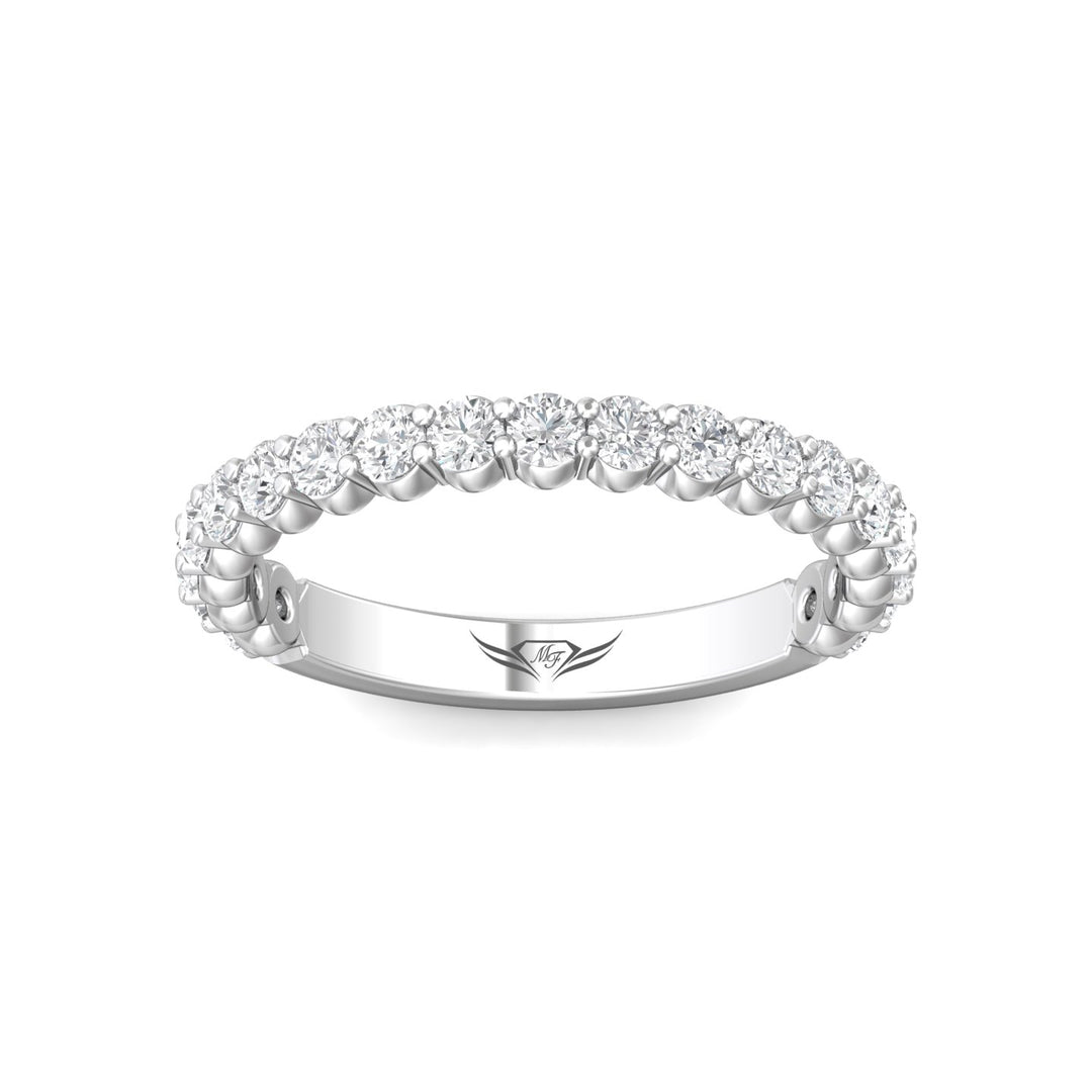 Channel/Shared Prong Wedding Band from the Channel/Shared Prong collection