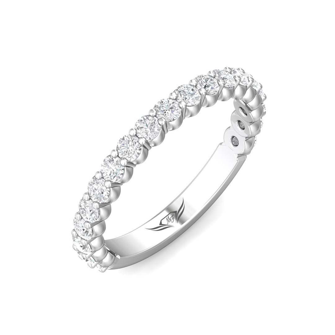 Channel/Shared Prong Wedding Band from the Channel/Shared Prong collection