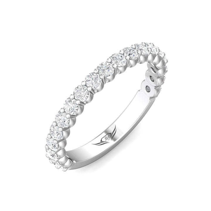 Channel/Shared Prong Wedding Band from the Channel/Shared Prong collection
