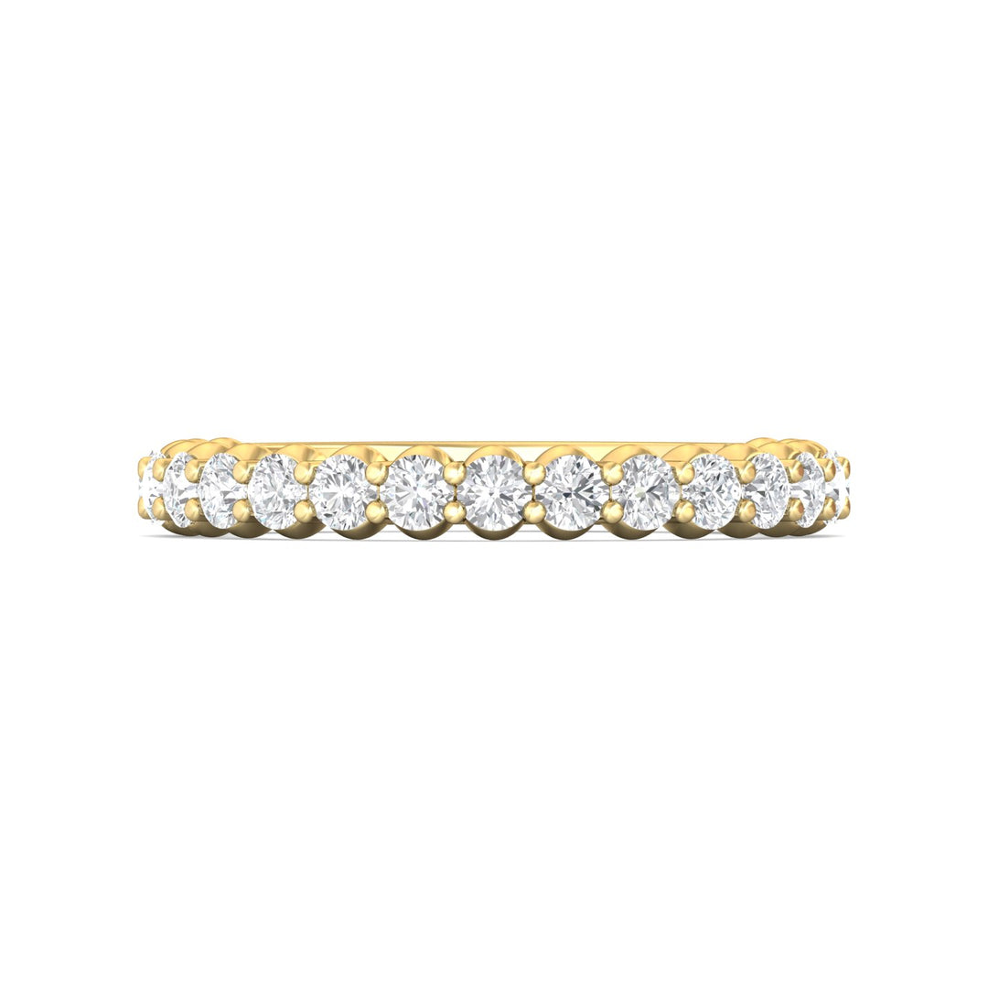 14K Gold Yellow Channel/Shared Prong Wedding Band from the Channel/Shared Prong collection - DWBSP3-.50-1_14KY