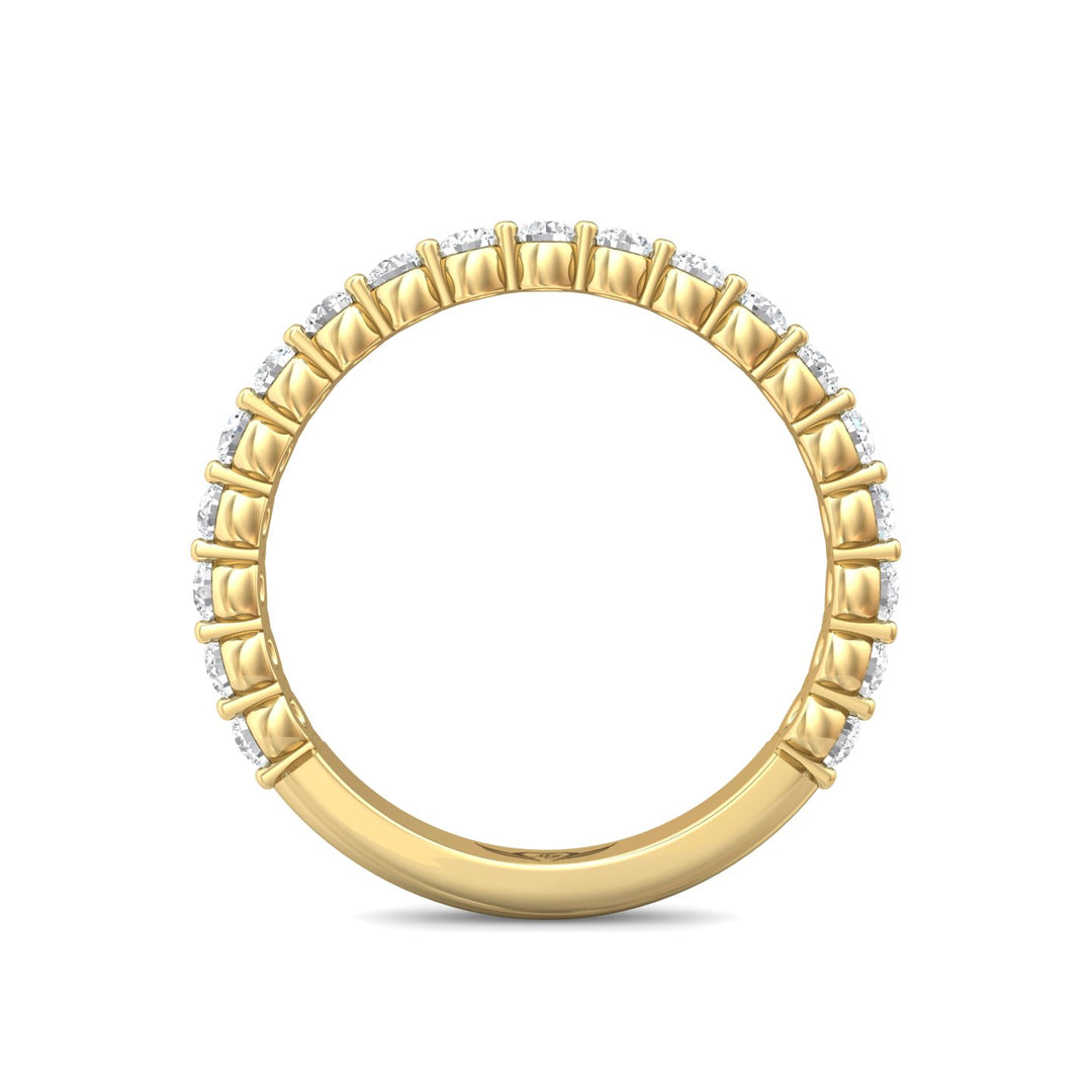 18K Gold Yellow Channel/Shared Prong Wedding Band from the Channel/Shared Prong collection - DWBSP3-.50-1_18KY