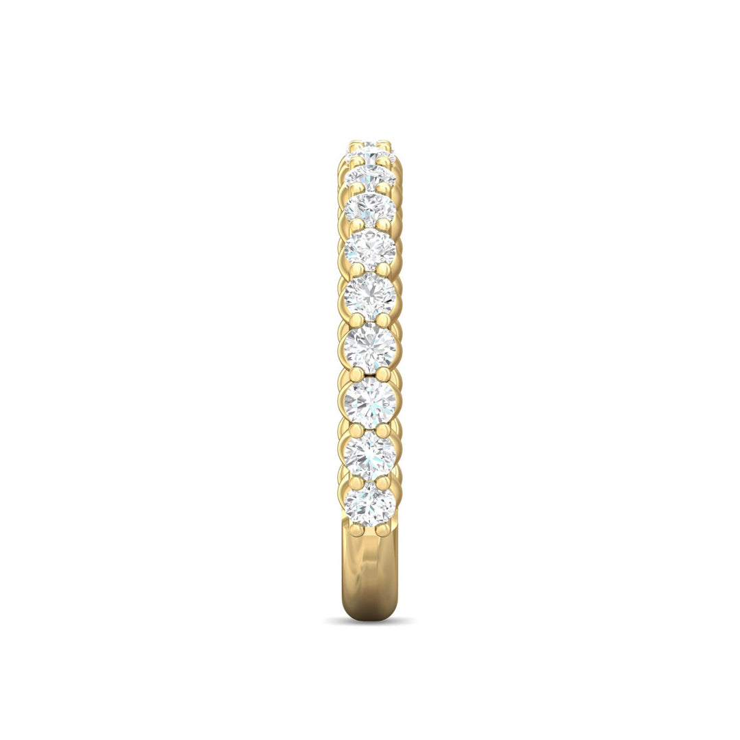 18K Gold Yellow Channel/Shared Prong Wedding Band from the Channel/Shared Prong collection - DWBSP3-.50-1_18KY