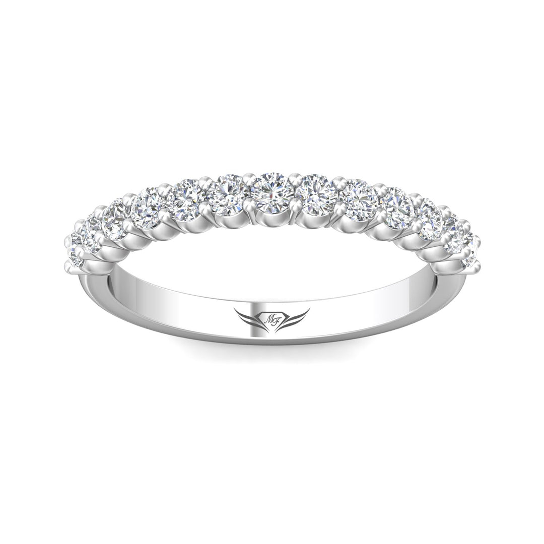 Channel/Shared Prong Wedding Band from the Channel/Shared Prong collection