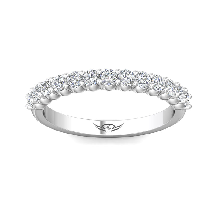 Channel/Shared Prong Wedding Band from the Channel/Shared Prong collection