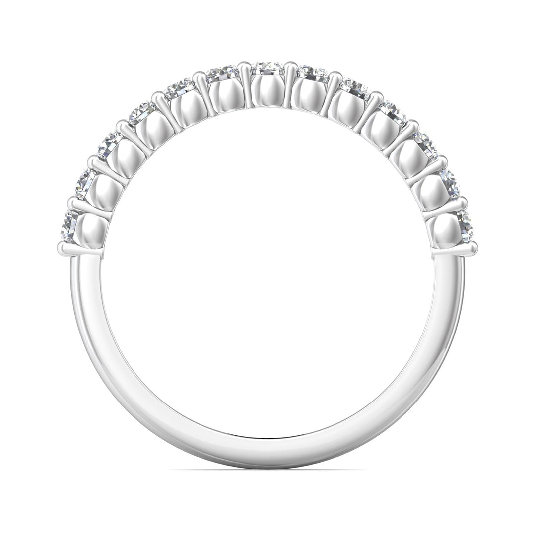 Channel/Shared Prong Wedding Band from the Channel/Shared Prong collection