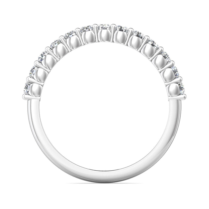 Channel/Shared Prong Wedding Band from the Channel/Shared Prong collection