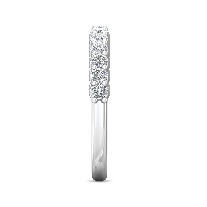 Channel/Shared Prong Wedding Band from the Channel/Shared Prong collection