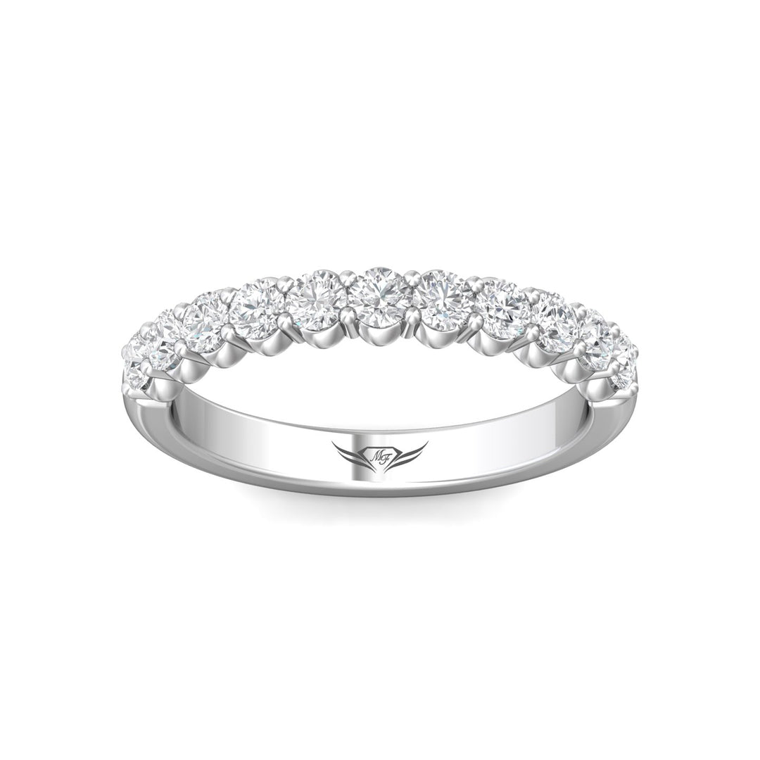 Channel/Shared Prong Wedding Band from the Channel/Shared Prong collection
