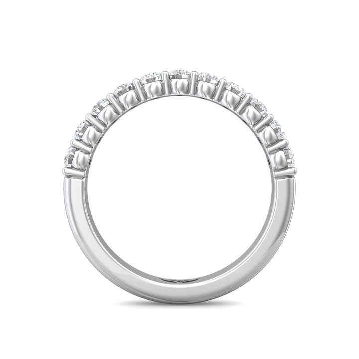 Channel/Shared Prong Wedding Band from the Channel/Shared Prong collection