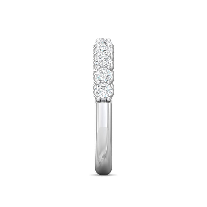 Channel/Shared Prong Wedding Band from the Channel/Shared Prong collection