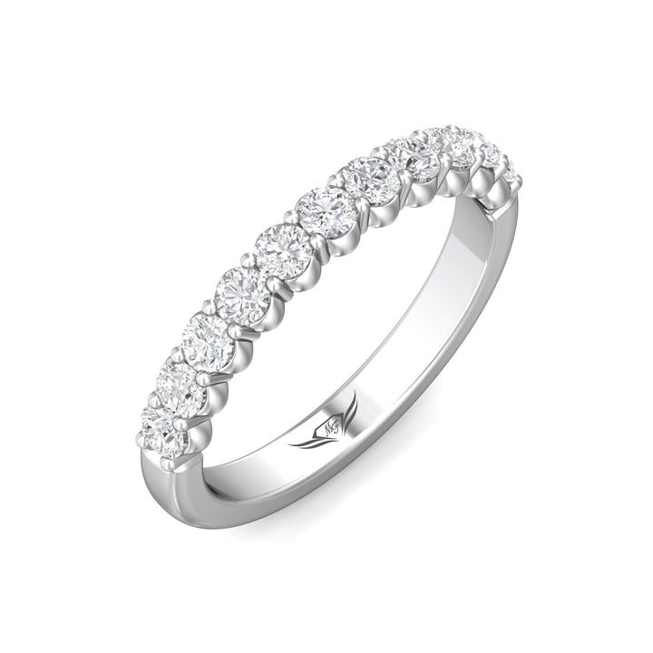 Channel/Shared Prong Wedding Band from the Channel/Shared Prong collection