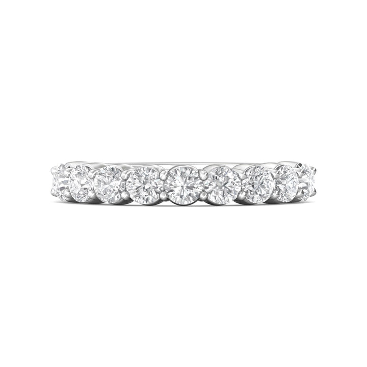 Platinum White Channel/Shared Prong Wedding Band from the Channel/Shared Prong collection - DWBSP3-1.00_PlatW