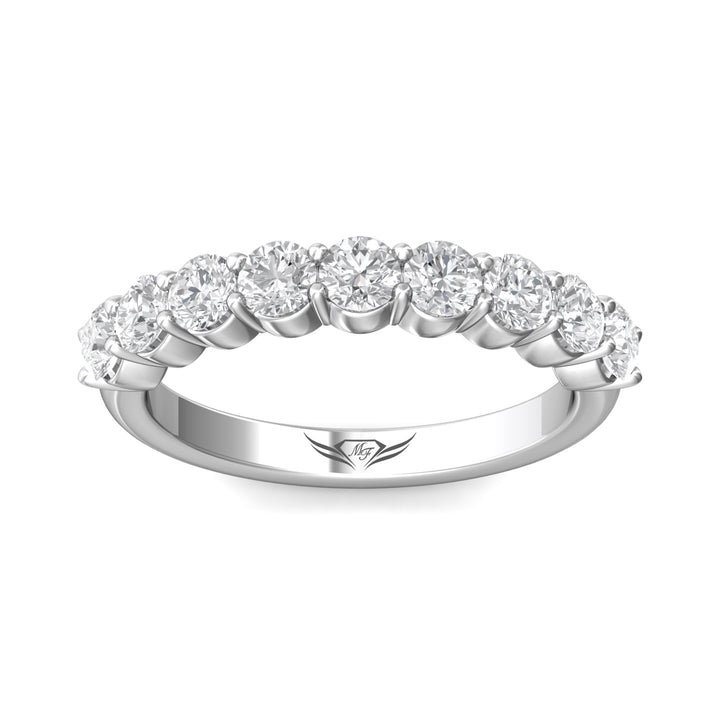 Channel/Shared Prong Wedding Band from the Channel/Shared Prong collection