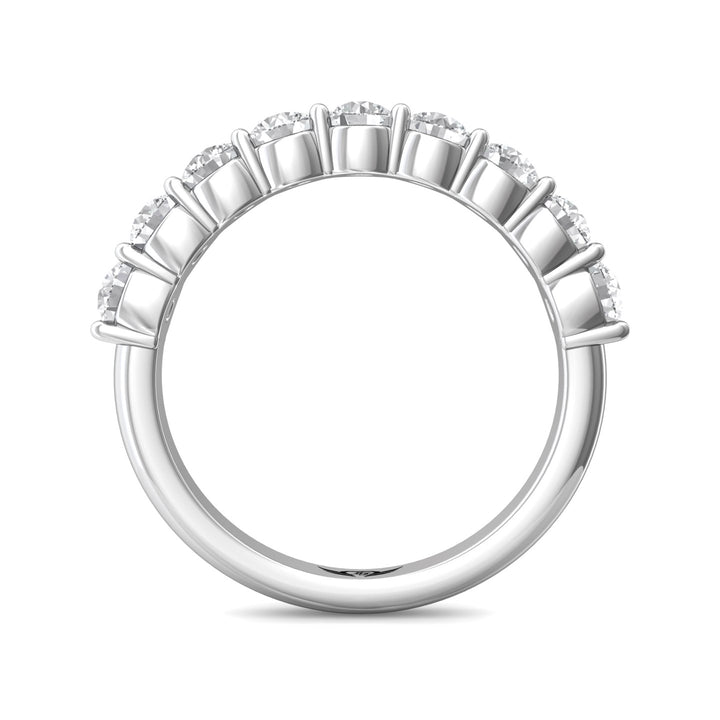 Platinum White Channel/Shared Prong Wedding Band from the Channel/Shared Prong collection - DWBSP3-1.00_PlatW
