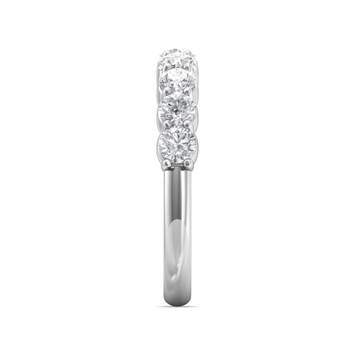 Platinum White Channel/Shared Prong Wedding Band from the Channel/Shared Prong collection - DWBSP3-1.00_PlatW