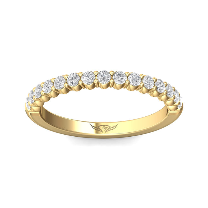 18K Gold Yellow Channel/Shared Prong Wedding Band from the Channel/Shared Prong collection - DWBSP3-.35_18KY