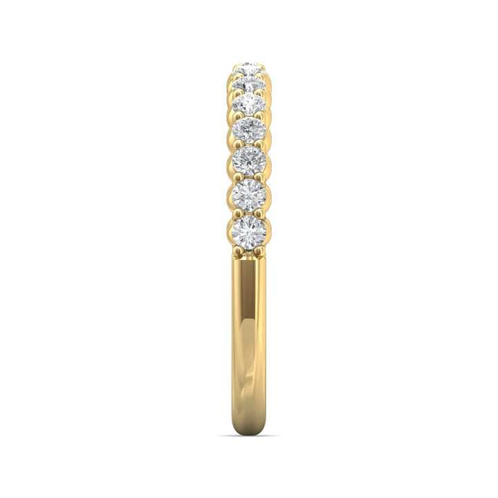 14K Gold Yellow Channel/Shared Prong Wedding Band from the Channel/Shared Prong collection - DWBSP3-.35_14KY