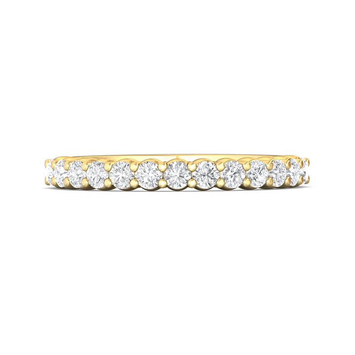 14K Gold Yellow Channel/Shared Prong Wedding Band from the Channel/Shared Prong collection - DWBSP3-.50_14KY