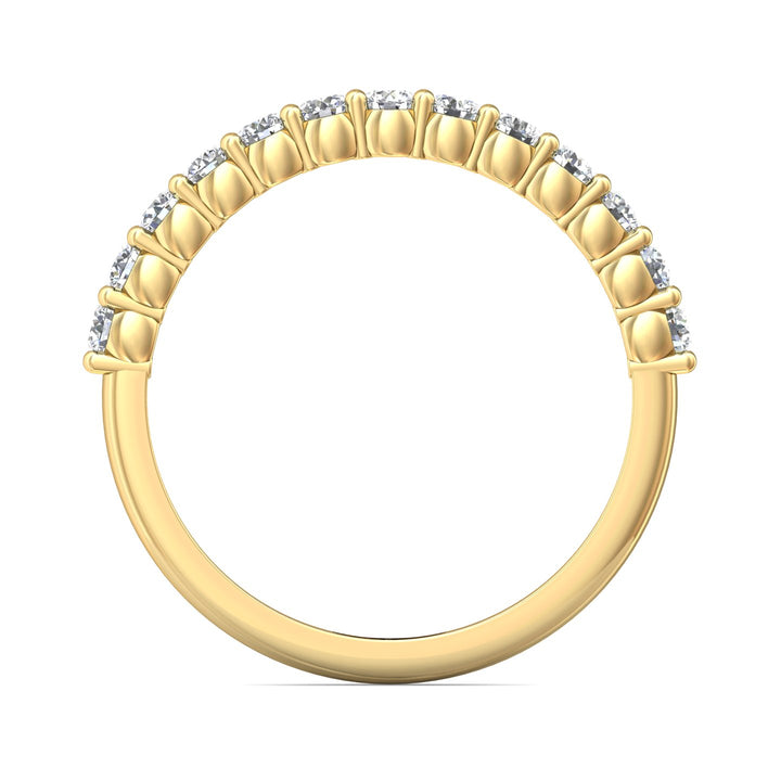 14K Gold Yellow Channel/Shared Prong Wedding Band from the Channel/Shared Prong collection - DWBSP3-.50_14KY