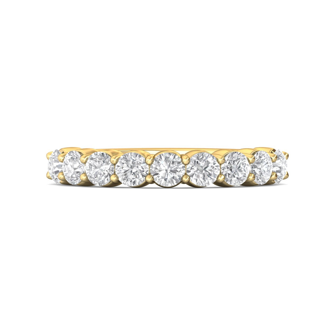 14K Gold Yellow Channel/Shared Prong Wedding Band from the Channel/Shared Prong collection - DWBSP3-1.00_14KY