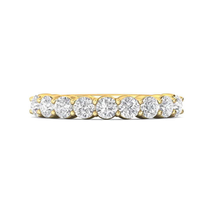 14K Gold Yellow Channel/Shared Prong Wedding Band from the Channel/Shared Prong collection - DWBSP3-1.00_14KY