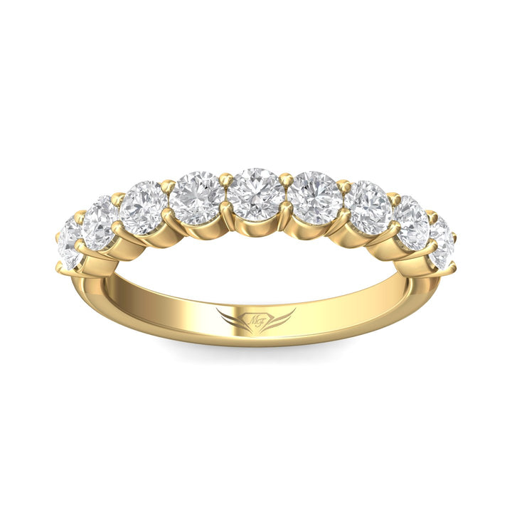 14K Gold Yellow Channel/Shared Prong Wedding Band from the Channel/Shared Prong collection - DWBSP3-1.00_14KY