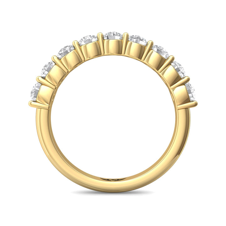 14K Gold Yellow Channel/Shared Prong Wedding Band from the Channel/Shared Prong collection - DWBSP3-1.00_14KY