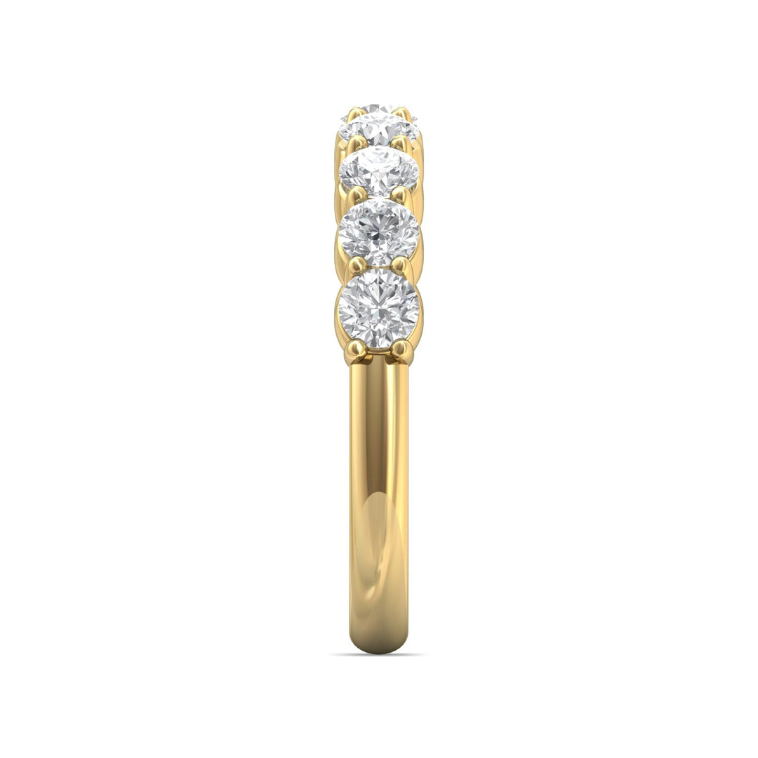 18K Gold Yellow Channel/Shared Prong Wedding Band from the Channel/Shared Prong collection - DWBSP3-1.00_18KY