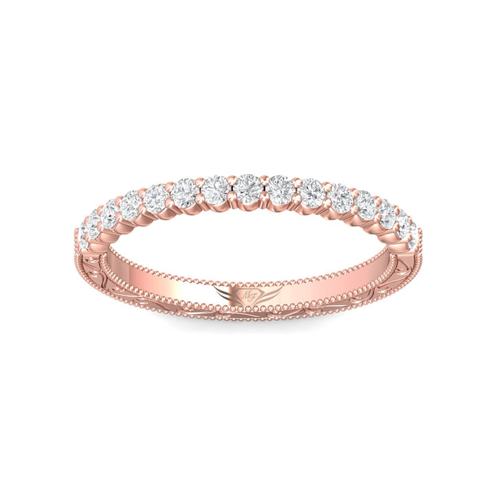14K Gold Pink Vintage Wedding Band from the Vintage collection - DWBSP4-.35_14KP