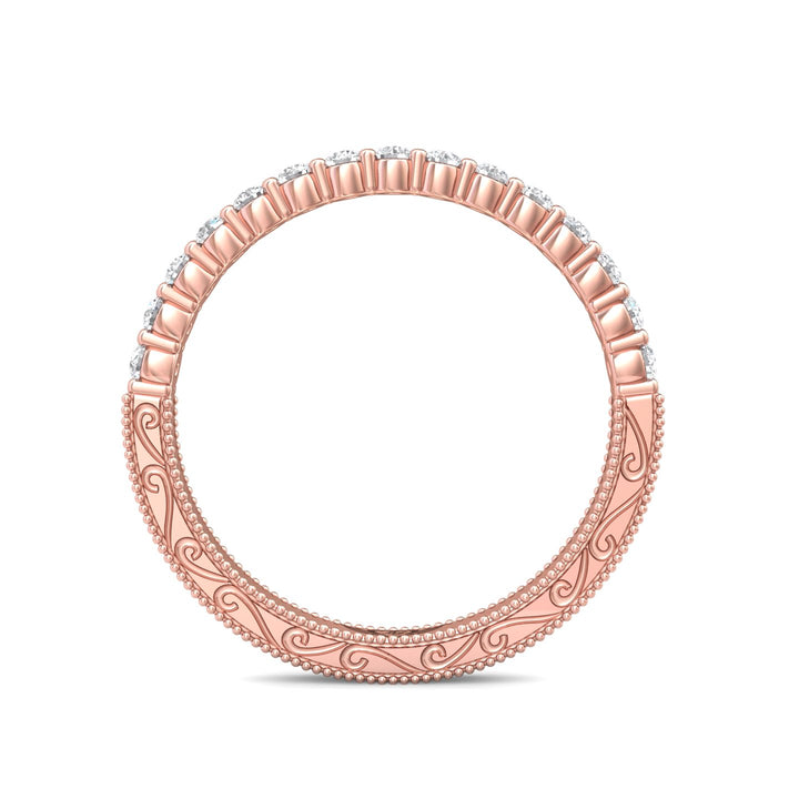 14K Gold Pink Vintage Wedding Band from the Vintage collection - DWBSP4-.35_14KP