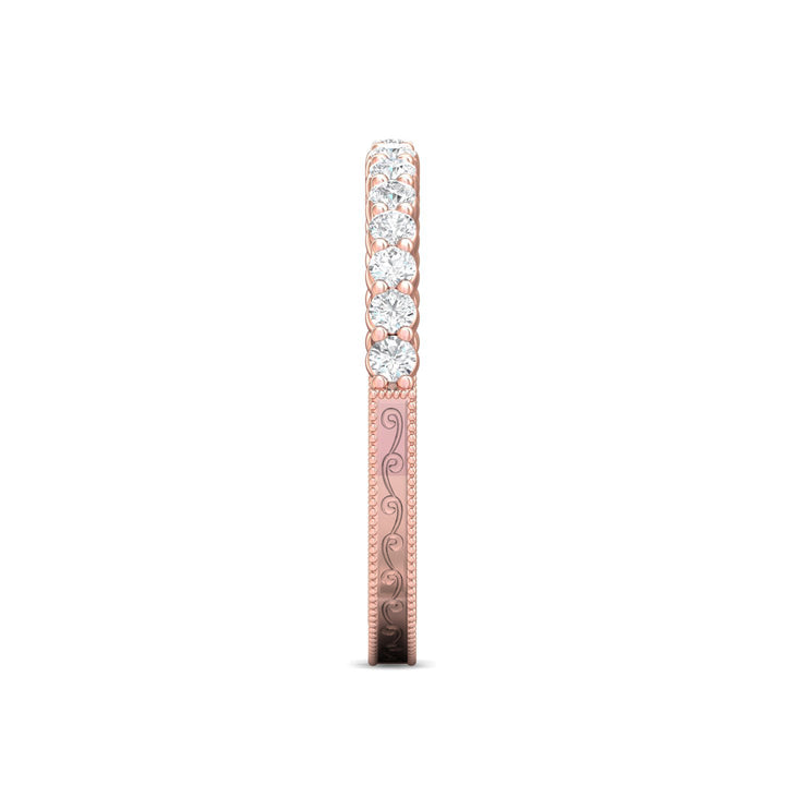 14K Gold Pink Vintage Wedding Band from the Vintage collection - DWBSP4-.35_14KP