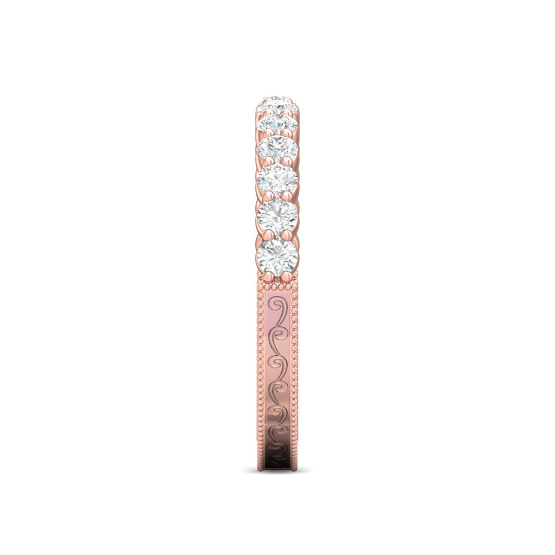 18K Gold Pink Vintage Wedding Band from the Vintage collection - DWBSP4-.50_18KP