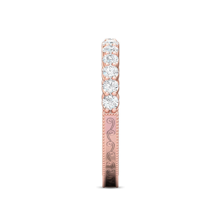 18K Gold Pink Vintage Wedding Band from the Vintage collection - DWBSP4-.50_18KP