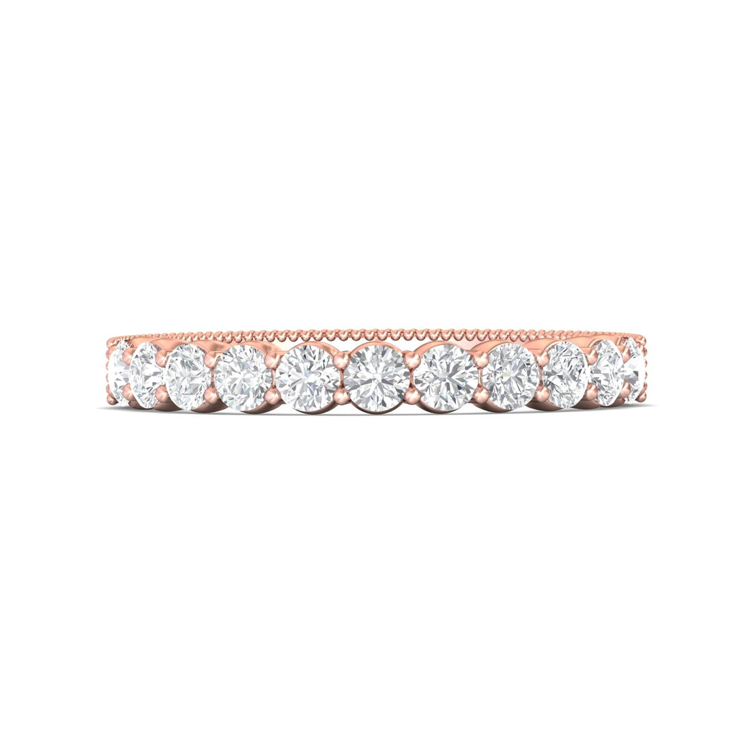 14K Gold Pink Vintage Wedding Band from the Vintage collection - DWBSP4-.75_14KP