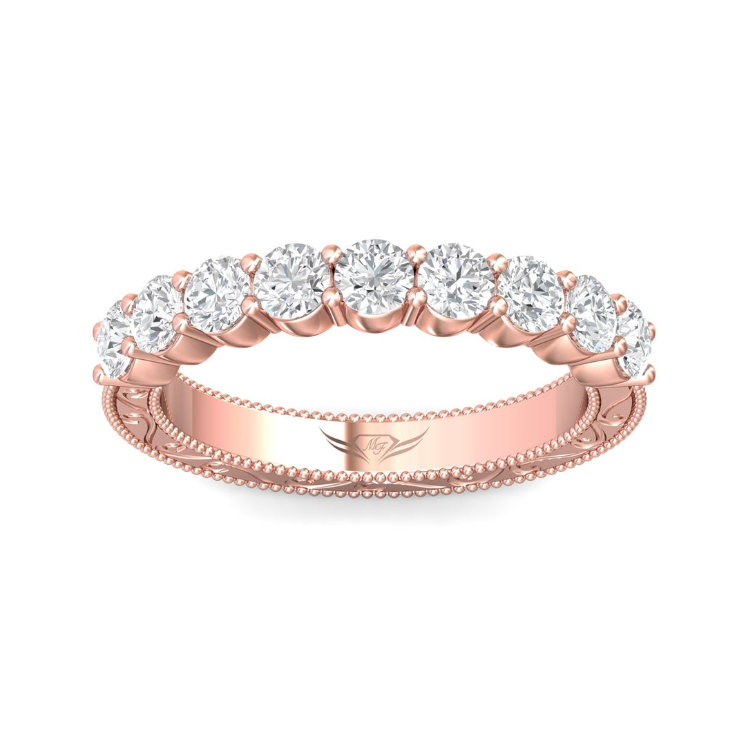14K Gold Pink Vintage Wedding Band from the Vintage collection - DWBSP4-1.00_14KP