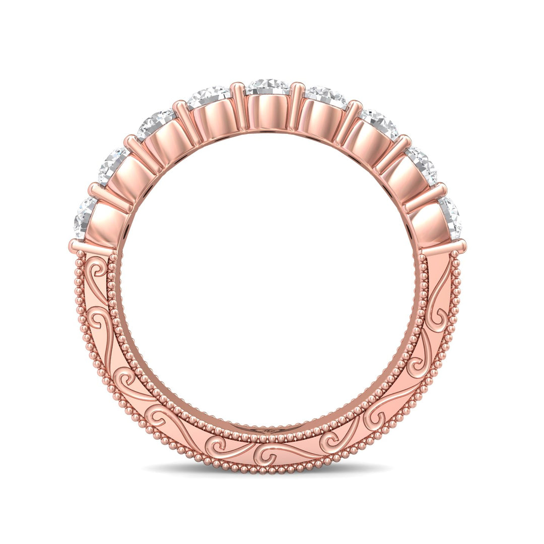 14K Gold Pink Vintage Wedding Band from the Vintage collection - DWBSP4-1.00_14KP