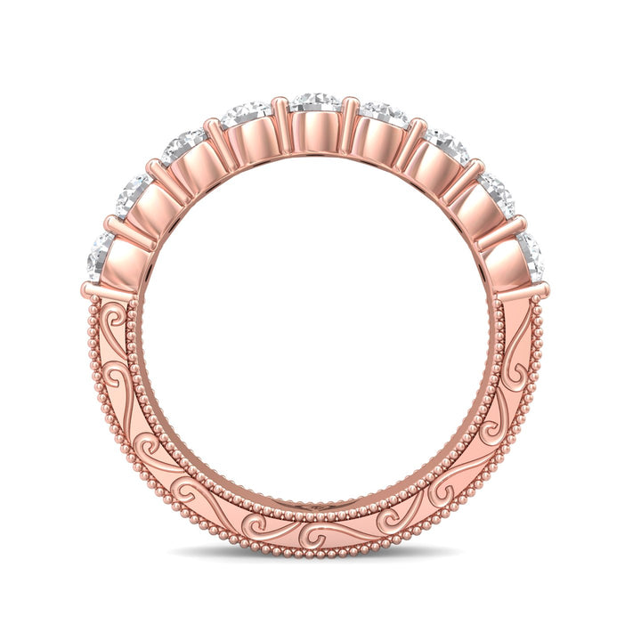 14K Gold Pink Vintage Wedding Band from the Vintage collection - DWBSP4-1.00_14KP