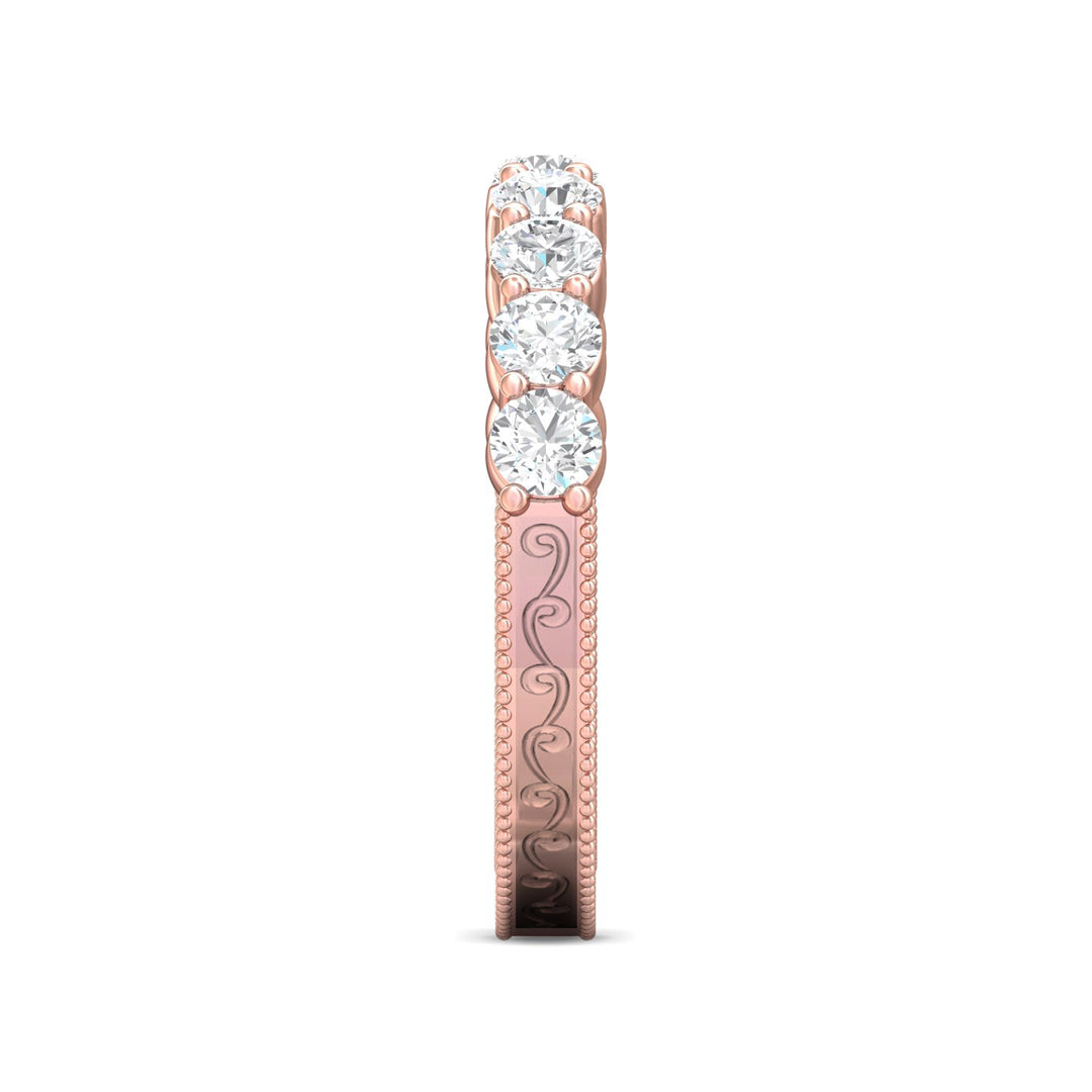 14K Gold Pink Vintage Wedding Band from the Vintage collection - DWBSP4-1.00_14KP