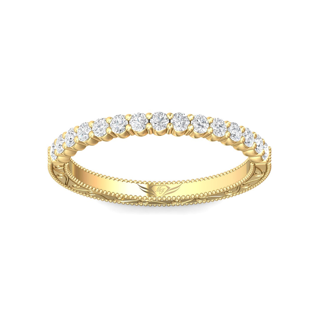 14K Gold Yellow Vintage Wedding Band from the Vintage collection - DWBSP4-.35_14KY